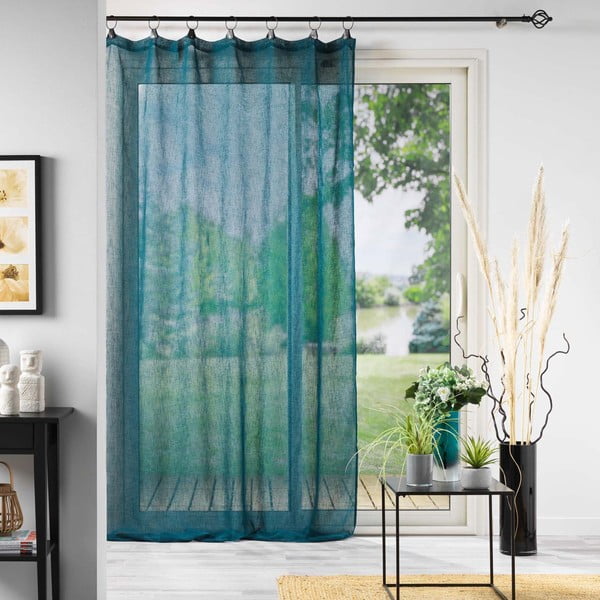 Modrá voálová záclona 140x240 cm Linka – douceur d'intérieur-image-2