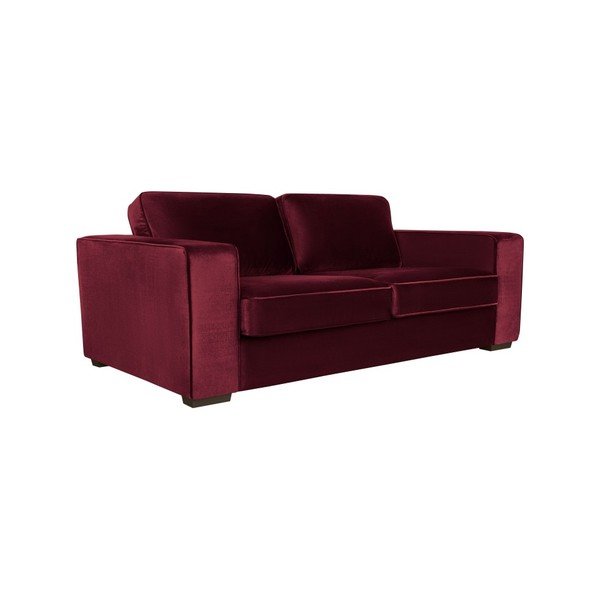 Trojmístná pohovka v barvě burgundy Cosmopolitan Design Denver