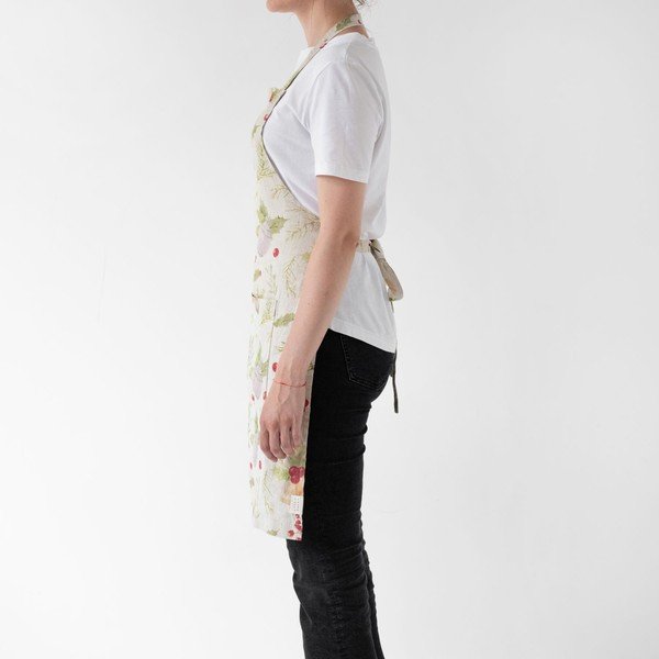 Vánoční lněná zástěra Linen Tales Daily Apron Jingle Bells, 80 x 55 cm-image-1