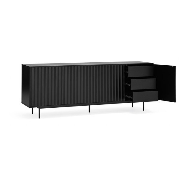Černá nízká komoda 211x80 cm Sierra – Teulat-image-3