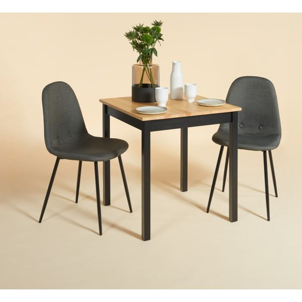 Sada 2 tmavě šedých jídelních židlí Bonami Essentials Lissy-image-1