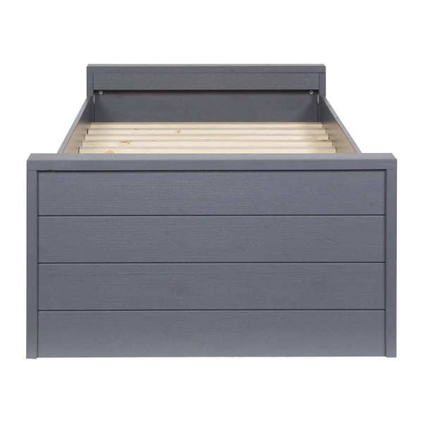 Šedá jednolůžková postel 90x200 cm Dennis – WOOOD-image-3