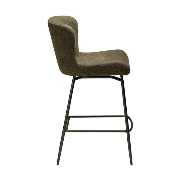 Khaki čalouněná barová židle (výška sedáku 67,5 cm) Glam – DAN-FORM Denmark-image-1