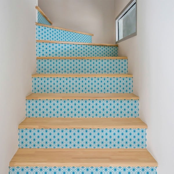 Sada 2 samolepek na schody Ambiance Stairs Stickers Halvor, 15 x 105 cm