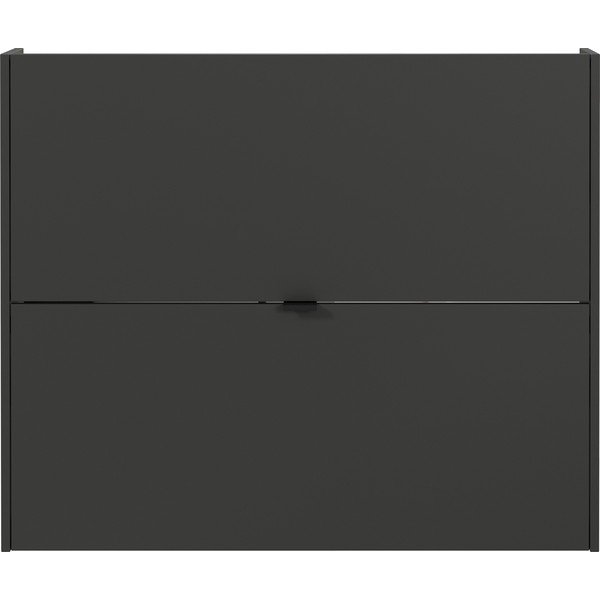 Antracitový výklopný/závěsný botník v dekoru dubu 100x83x18 cm Ameca – Germania-image-2