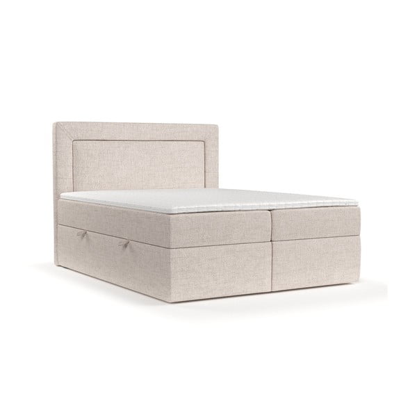 Béžová boxspring postel s úložným prostorem 160x200 cm Imagine – Maison de Rêve