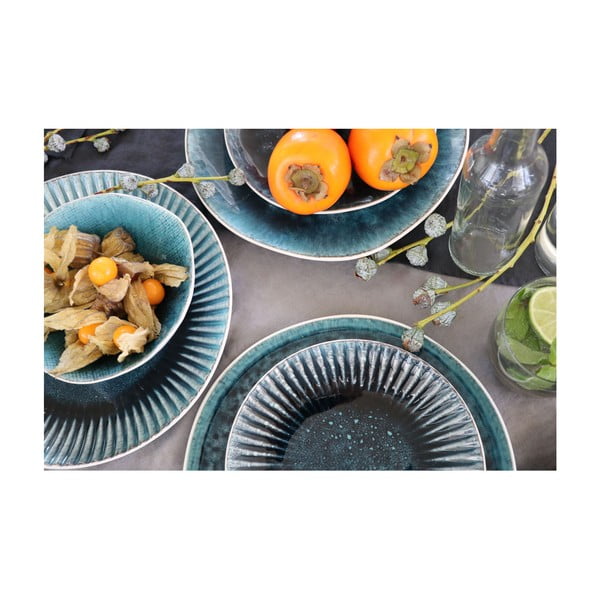 Modrý kameninový talíř Kare Design Mustique Rim, ⌀ 29 cm-image-3