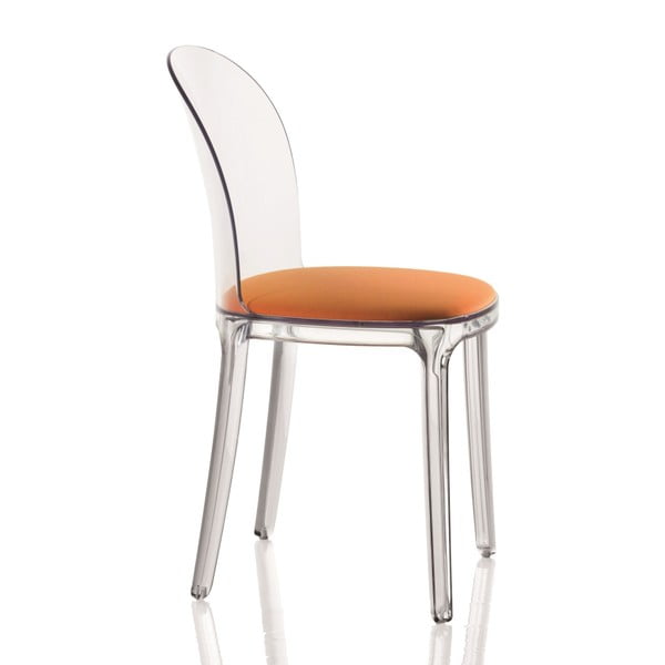 Židle s oranžovým sedákem Magis Vanity