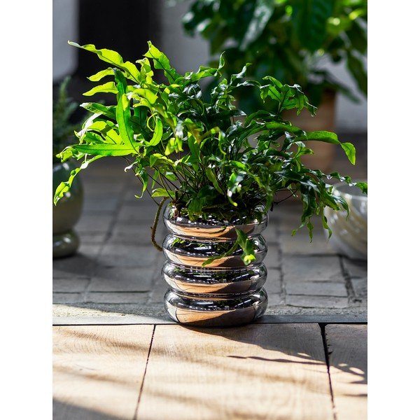 Kameninový obal na květináč ø 16 cm Shine – Bloomingville-image-1