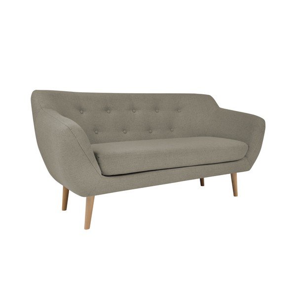 Hnědá dvoumístná pohovka se světlými nohami Mazzini Sofas Sicile-image-2