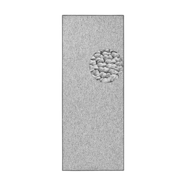 Šedý běhoun 80x200 cm Wolly – BT Carpet