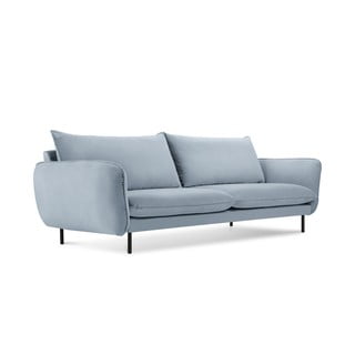 Světle modrá sametová pohovka 200 cm Vienna – Cosmopolitan Design