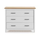 Bílá nízká komoda z borovicového dřeva 100x80 cm Miranda – Marckeric