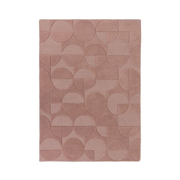 Růžový vlněný koberec Flair Rugs Gigi, 160 x 230 cm