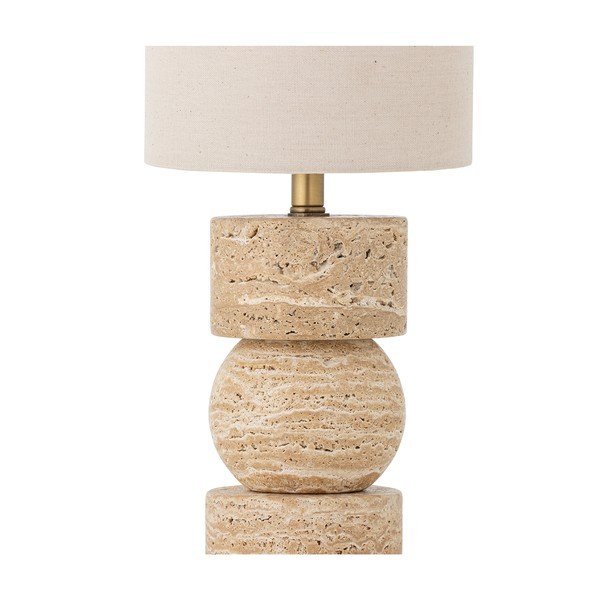 Kamenná stolní lampa v přírodní barvě s textilním stínidlem (výška 53 cm) Marci – Bloomingville-image-3