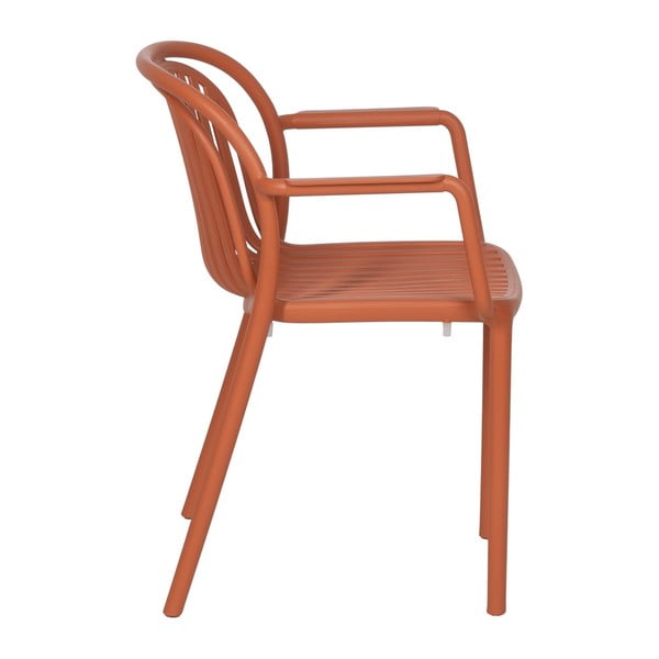 V terakotové barvě plastová jídelní židle Alia – Ixia-image-2
