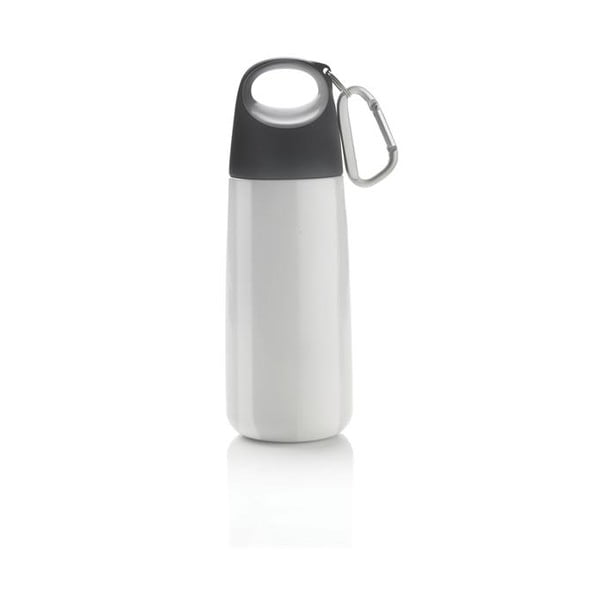 Bílo-šedá lahev s karabinkou XD Design Mini Bopp