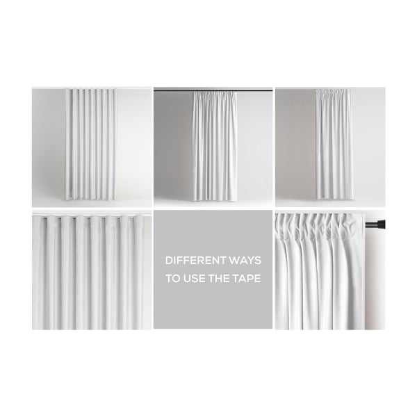 Bílý sametový dimout závěs 140x245 cm Pleat – Restilo-image-4