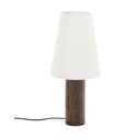 Bílá/v tmavě přírodní barvě stojací lampa s textilním stínidlem (výška 110 cm) Marga – Kave Home