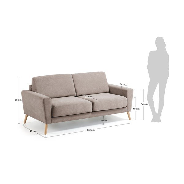 Světle hnědá pohovka Kave Home Guy-image-3
