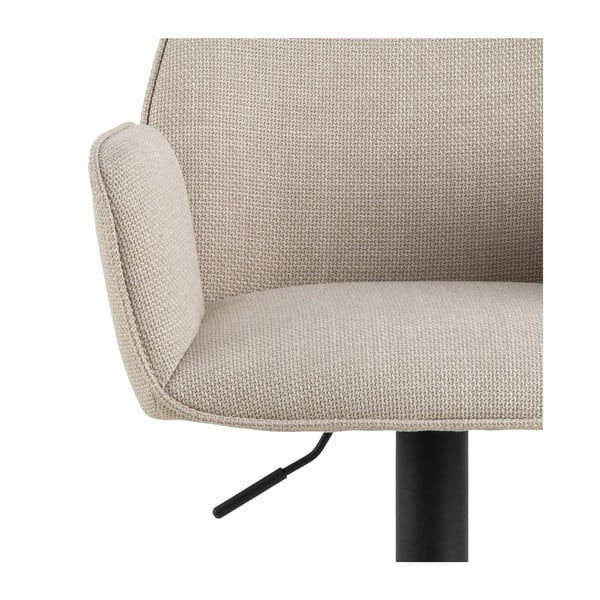Béžová barová židle s nastavitelnou výškou/s područkami (výška sedáku 85 cm) Glenda – Actona-image-3
