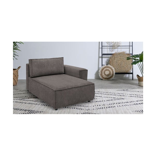 Světle hnědý manšestrový modul pohovky, pravý roh Nihad modular – Bobochic Paris-image-1