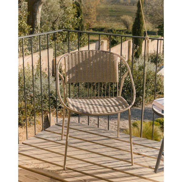 Taupe zahradní židle Atrani – Kave Home-image-2