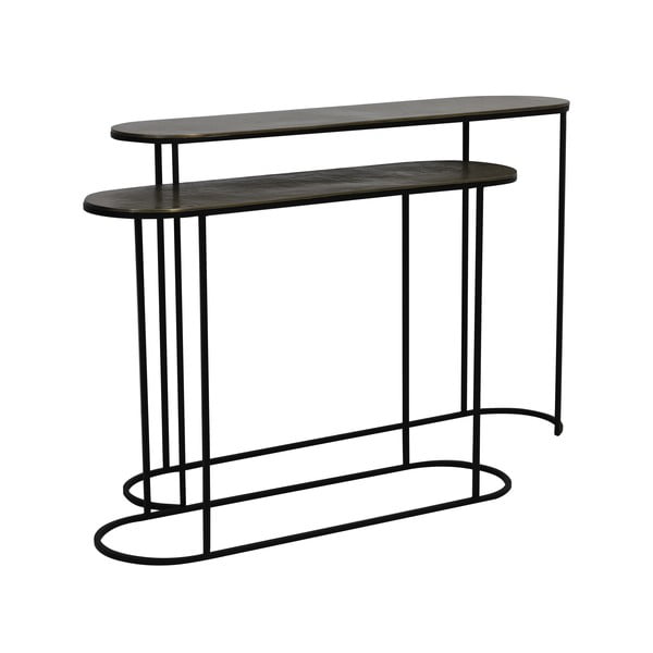 Kovové konzolové stolky v bronzové barvě v sadě 2 ks 28x118 cm Bocov – Light & Living-image-1