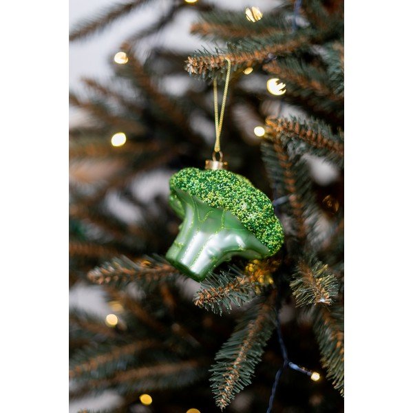 Skleněná vánoční ozdoba Broccoli – Sass & Belle-image-1