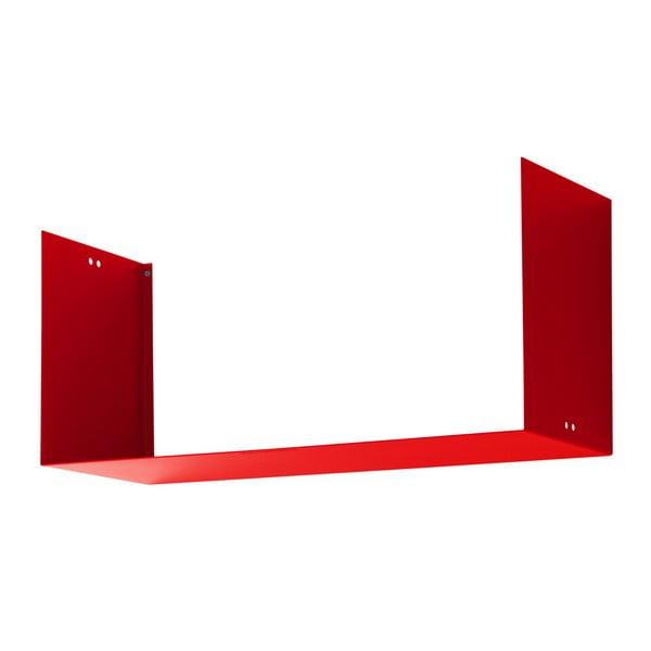 Červená kovová nástěnná polička Mi piace molto Geometric XL
