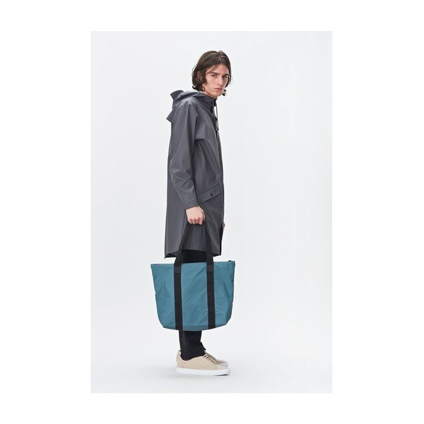 Mořsky modrá taška s vysokou voděodolností Rains Tote Rush-image-4