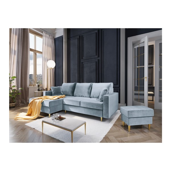 Světle modrý puf Mazzini Sofas Muguet, 60 x 45 cm-image-3