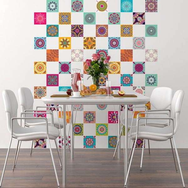 Sada 60 nástěnných samolepek Ambiance Tiles Vintage, 10 x 10 cm-image-1