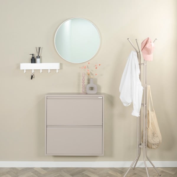 Taupe kovový výklopný botník 75x77,5x22,5 cm Billy – Spinder Design-image-4