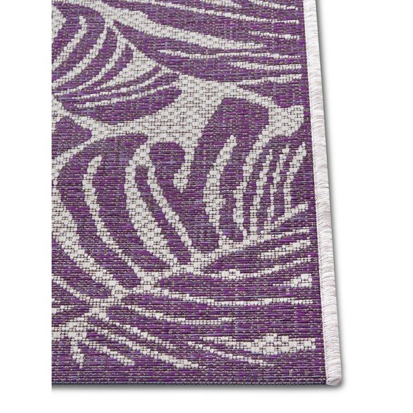 Fialovo-béžový venkovní koberec NORTHRUGS Monstera, 140 x 200 cm-image-2