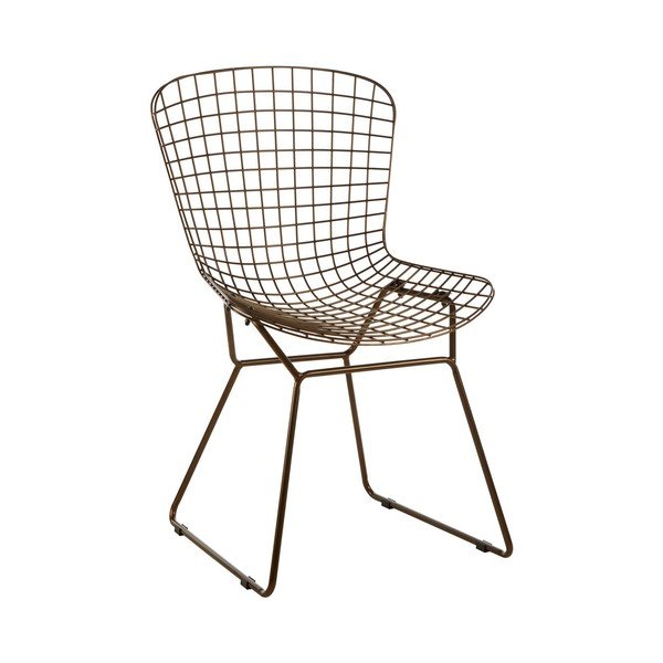 Kovová jídelní židle v bronzové barvě District – Premier Housewares