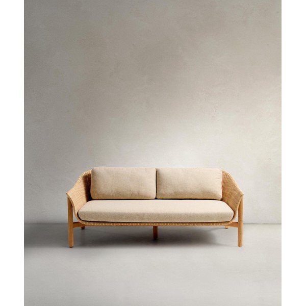 Béžová/v přírodní barvě čalouněná zahradní pohovka Galea – Kave Home-image-1