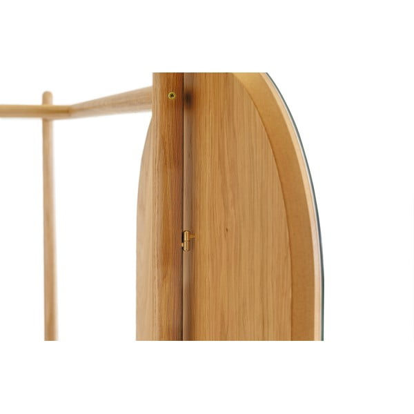 Předsíňová stěna z dubového dřeva se zrcadlem Woodman Tripod-image-4