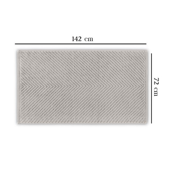 Světle šedá bavlněná osuška 142x76 cm Chevron - Foutastic-image-1
