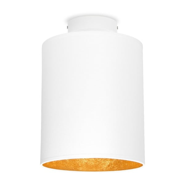 Bílé stropní svítidlo s detailem ve zlaté barvě Sotto Luce MIKA Elementary XS PLUS CP