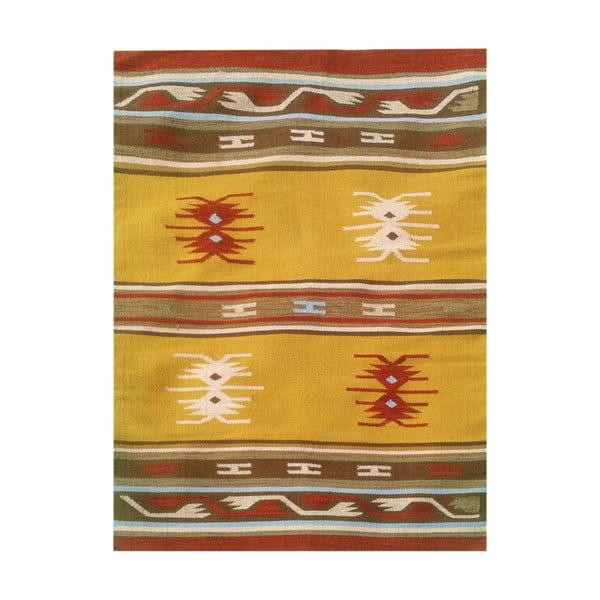 Vlněný koberec Kilim No. 127, 120x180 cm