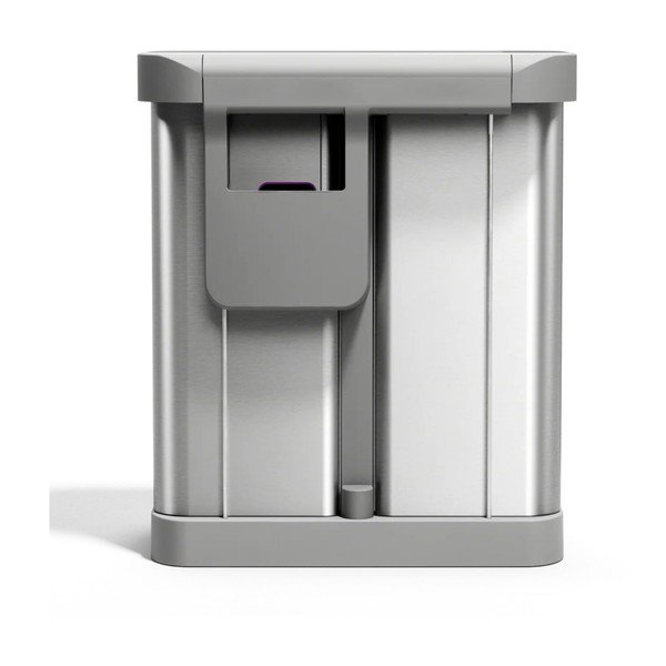 Ocelový odpadkový koš 34+24 l na tříděný odpad/nášlapný v matně stříbrné barvě – simplehuman-image-4