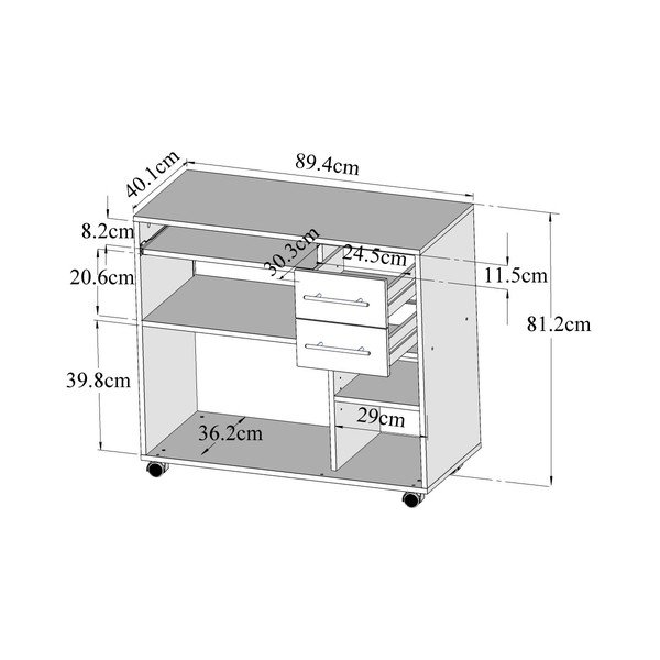 Šedý pojízdný kuchyňský úložný prostor s policemi TemaHome Marius-image-3