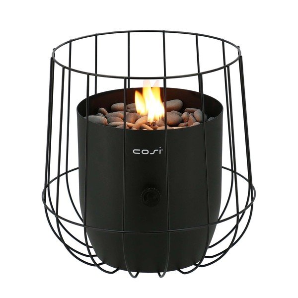 Černá plynová lampa Cosi Basket, výška 31 cm-image-2