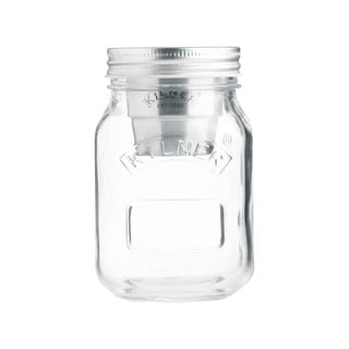 Cestovní skleněná sklenice na svačinu s miskou na dresing Kilner, 0,5 l