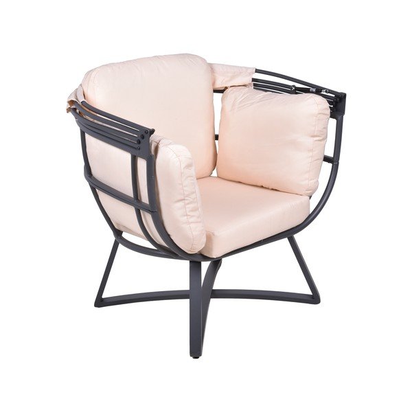 Béžové kovové zahradní křeslo Delos – Garden Pleasure-image-1