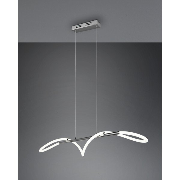 Kovové LED stmívatelné závěsné svítidlo ve stříbrné barvě Argos – Reality-image-3