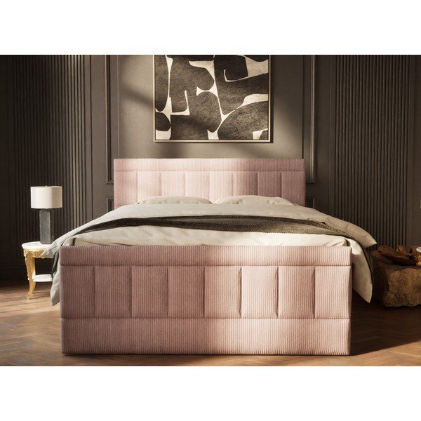 Fialová boxspring postel s úložným prostorem 180x200 cm Caya – Maison de Rêve-image-4