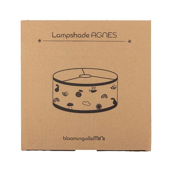 Bílé/hnědé dětské stínidlo s textilním stínidlem ø 34 cm Agnes – Bloomingville Mini-image-3