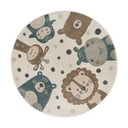 Béžový dětský koberec ø 140 cm Animal Party – Hanse Home